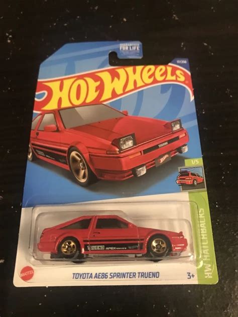HOT WHEELS TOYOTA AE86 Sprinter Trueno 2022 HW HATCHBACKS 1 5 17 250 Red 0 81 PicClick UK