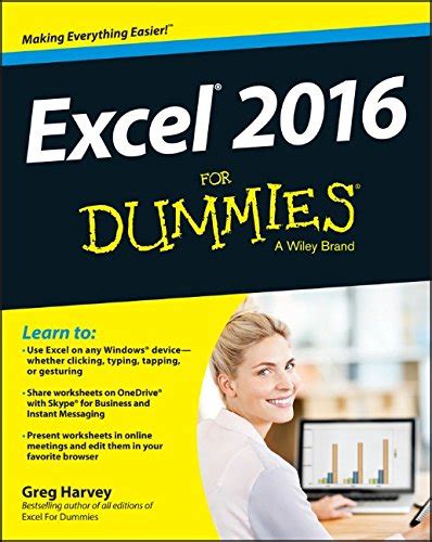 Excel 2016 For Dummies Recommended Excel Book