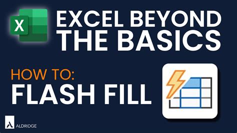 How To Use Flash Fill In Excel Aldridge