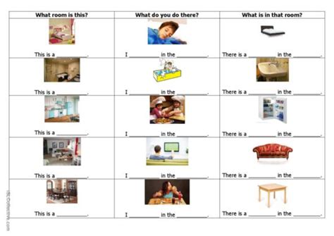 Rooms English Esl Worksheets Pdf Doc