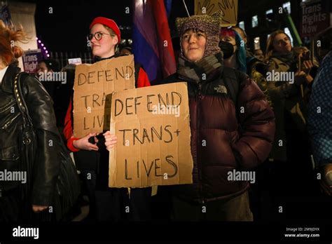 Whitehall London 18th January 2023 Trans Rights Protest Opposite