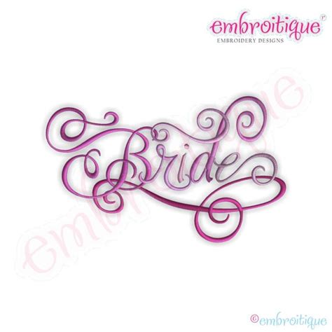 Bride Calligraphy Script Instant Download Digital Machine