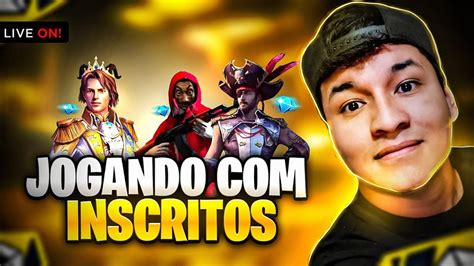 FREE FIRE AO VIVOJOGANDO INSCRITOS4X4 AO VIVO RANQUEADA YouTube