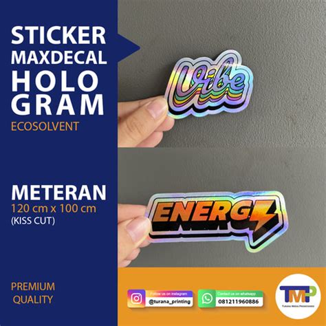 Jual Cetak Sticker Stiker Vinyl Maxdecal Hologram Ecosolvent Murah