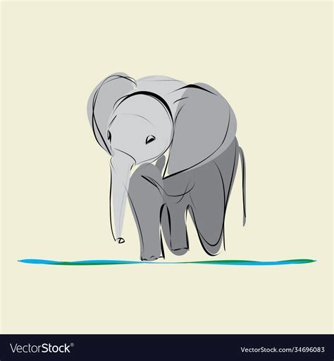 Baby elephant Royalty Free Vector Image - VectorStock