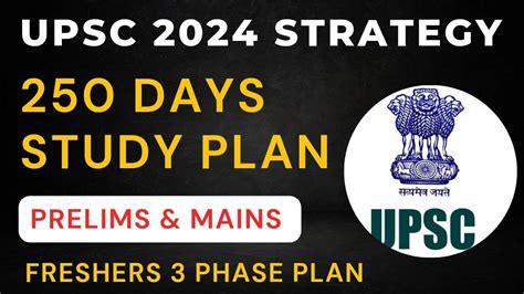 UPSC 2024 250 DAYS STUDY PLAN PRELIMS Mains Upsc 250 Days