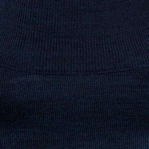 John Smedley Cherwell Retro 60s Mod Roll Neck Jumper In Indigo