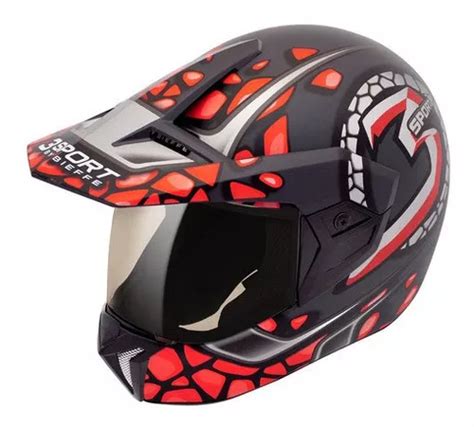 Capacete Bieffe 3 Sport Stones Preto Vermelho Fosco MercadoLivre