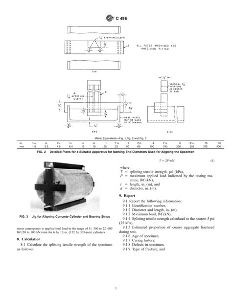 ASTM C496 96 Standard Test Method For Splitting Tensile Strength Of