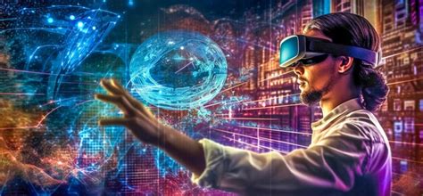 Premium AI Image | digital threedimensional world of virtual reality in ...