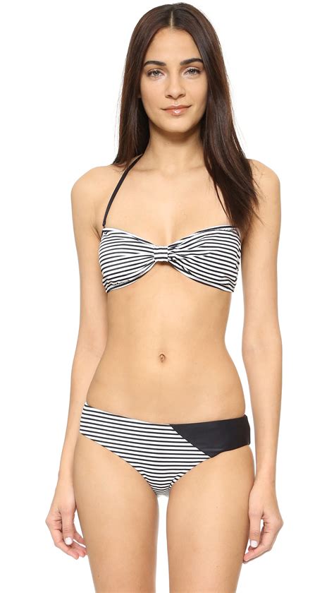 Lyst Giejo Butterfly Bandeau Bikini Top In Black