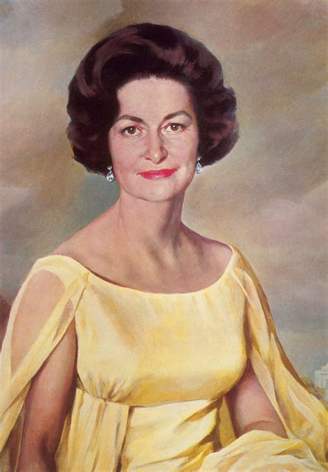 Lady Bird Johnson First Lady Painting By Science Source Pixels