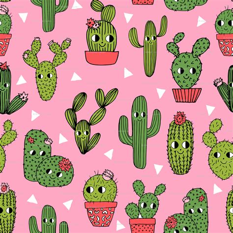 Cartoon Cactus Wallpapers Wallpaper Cave Off