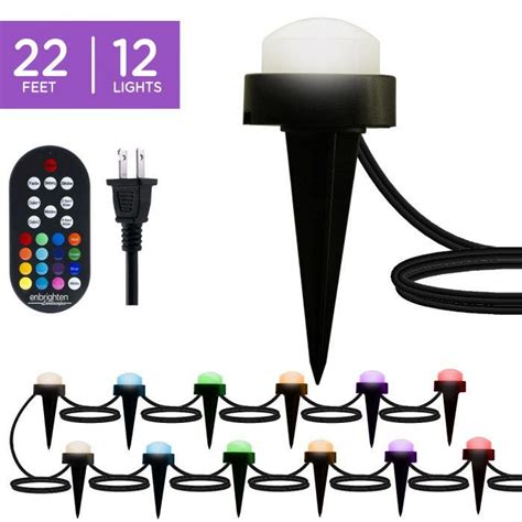 Enbrighten Seasons Mini Color-Changing LED Landscape Lights, 12 Lights ...