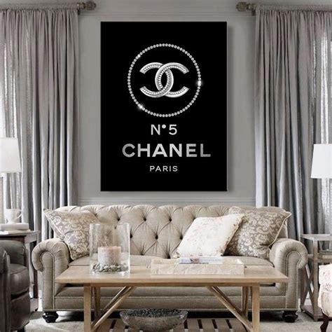 Chanel Logo Prints Canvas Wall Art Chanel Wall Art Chanel Etsy