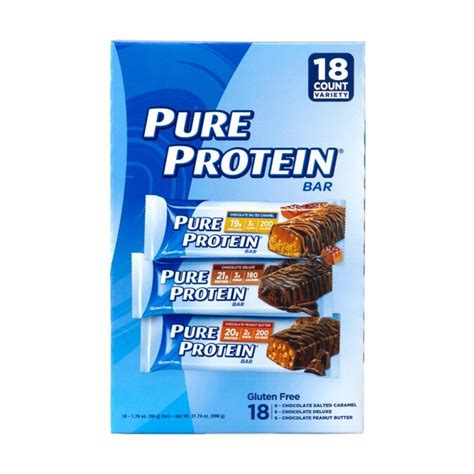 Pure Protein Pure Protein Bars Variety Pack, 1.76 oz, 18 in the Snacks ...