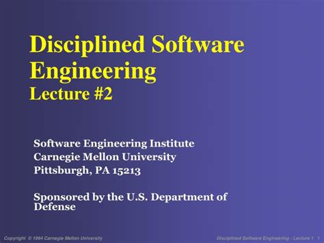 Ppt Disciplined Software Engineering Lecture 2 Powerpoint Presentation Id 1792663