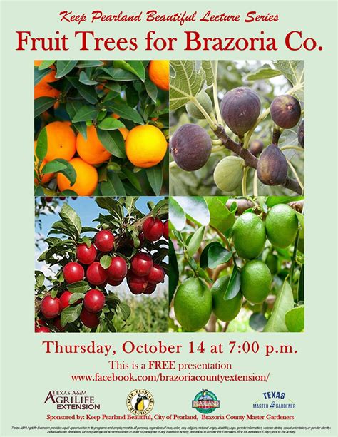 Keep Pearland Beautiful Lecture Series Fruit Trees For Brazoria County Brazoria