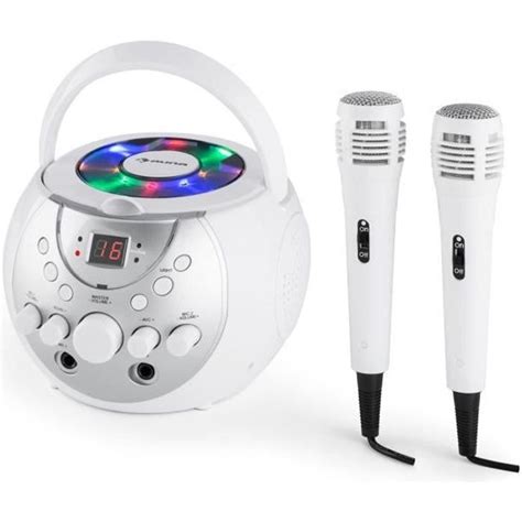 Auna Singsing Lecteur Karaok Cd Multiformat Portable Avec Cran Led