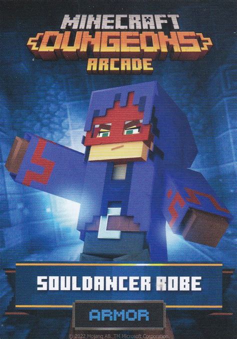 Minecraft Dungeons Arcade Series 2 Card 28 Armor Souldancer Robe Arcade Game Cards