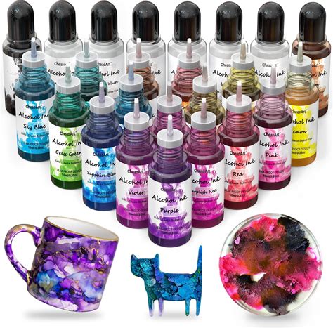 Cheapart Alcohol Ink Set Colors Vibrant Color High Concentrated Fast