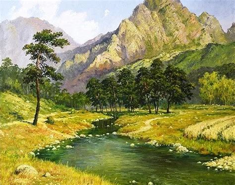 Spring Scenery Paint By Numbers | Landscape, Spring scenery, Landscape paintings