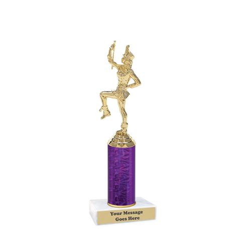 Majorette Gold Figure On Dazzle Column Series Marble Base Trophies