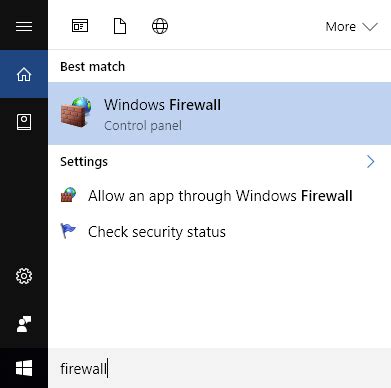 Windows Firewall Settings Windows