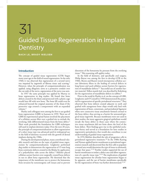 PDF Guided Bone Regeneration For Aesthetic Implant Site Development