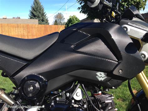 Honda Grom Textured Carbon Fiber Vinyl Graphics Kit