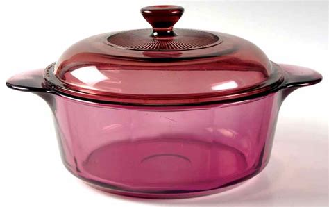 Visions Cranberry 15 Qt Round Covered Casserole By Corning Replacements Ltd