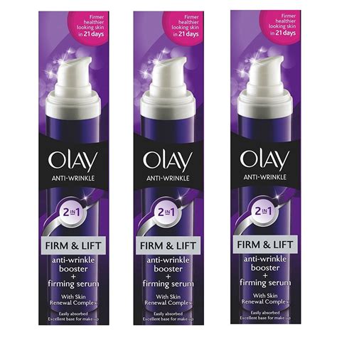 Olay Anti Wrinkle 2in1 Firm And Lift Day Cream Serum 50ml 3 Pack British Pharmacare