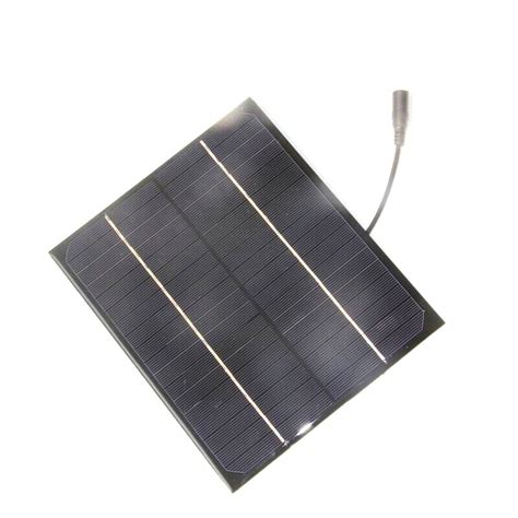 Buheshui 6w 18v mono módulo de célula solar 5521dc cabo diy sistema