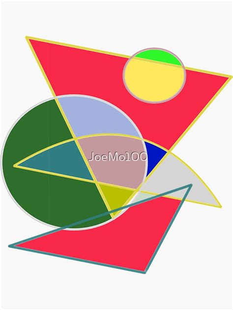 Abstract Art Geometric Shapes Sticker For Sale By Joemo100 Redbubble