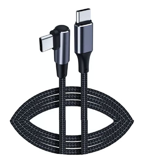 Cable Usb Tipo C A C Carga Rápida 100w Qc 5 0 Datos 2 Metro Eo Safe Imports Color Negro