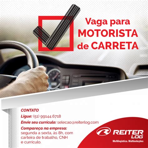 Reiter Log Abre Vagas Para Motoristas Carreteiros Chico Da Boleia