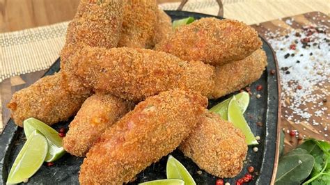 Croquete De Linguiça Com Queijo Band Receitas