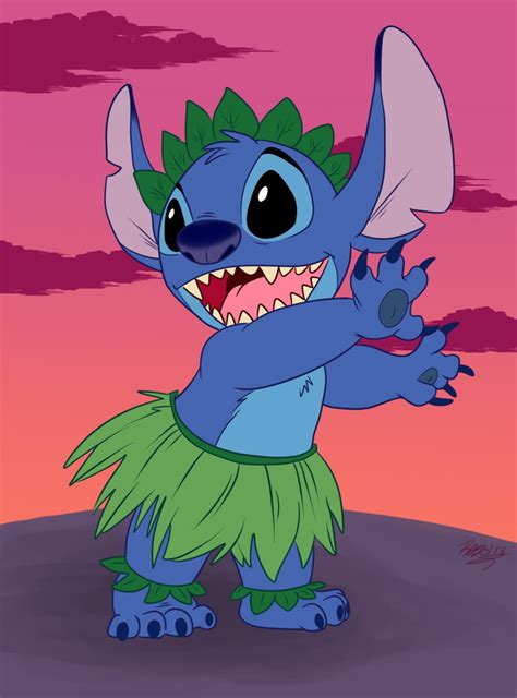 Stitch Dancing The Hula By Whitedragon09 Fur Affinity Dot Net