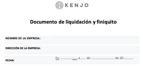 Documento De Liquidación Y Finiquito