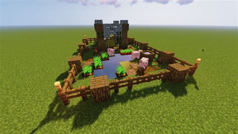 Pig pen design : r/Minecraft