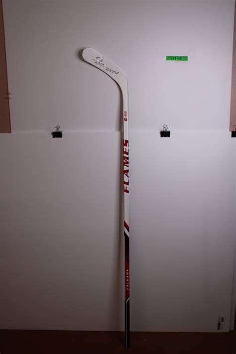 Signed Calgary Flames Hockey Stick Bodnarus Auctioneering
