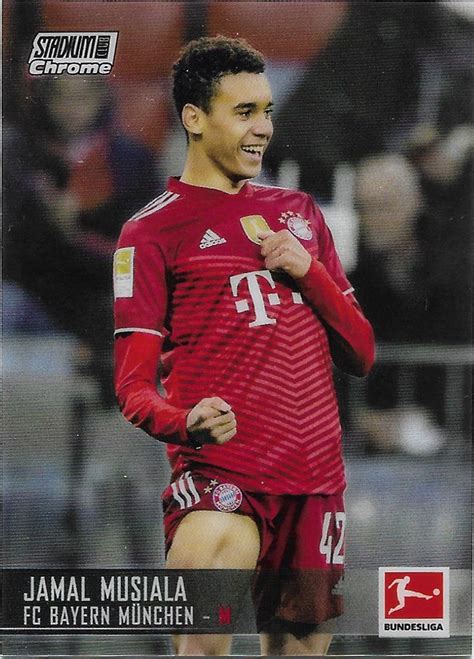 Jamal Musiala 2021 22 Topps Stadium Club Chrome Bundesliga 89 Bayern