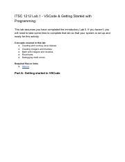 Itsc Lab Vscode Getting Started With Programming Pdf