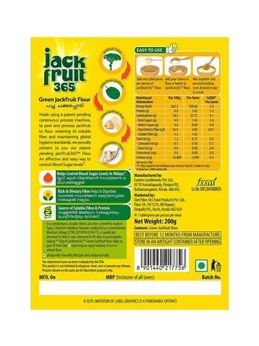 A Grade Kerala Jackfruit Green Jackfruit Flour G Packs Of