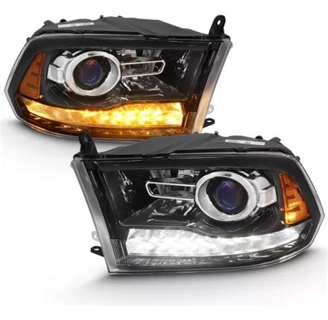 Farol Black Led Dodge Ram Classic Par Parcelamento Sem