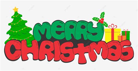 Merry Christmas Text Sticker Vector Merry Christmas Text Christmas