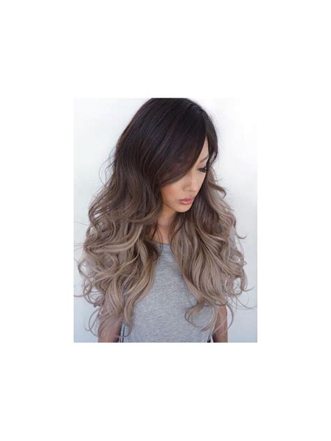 Dark Brown Ombre Ash Blonde Long Wavy Lace Front Human Hair Wig Hh