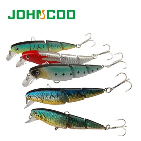 Johncoo 10cm 16g 3 Sections Minnow Lure Floating Hard Bait Magnet