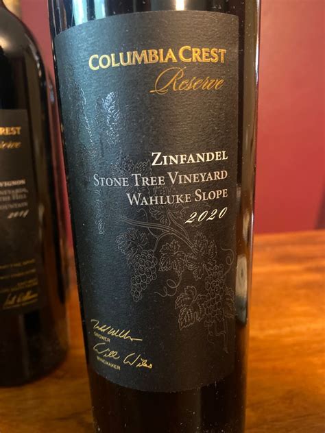 Columbia Crest Zinfandel Reserve Stonetree Vineyard Usa