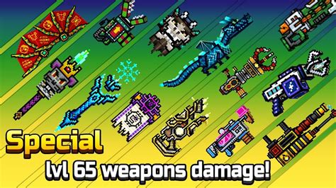 Pixel Gun 3d Lvl 65 Special Weapons Shots Damage Youtube